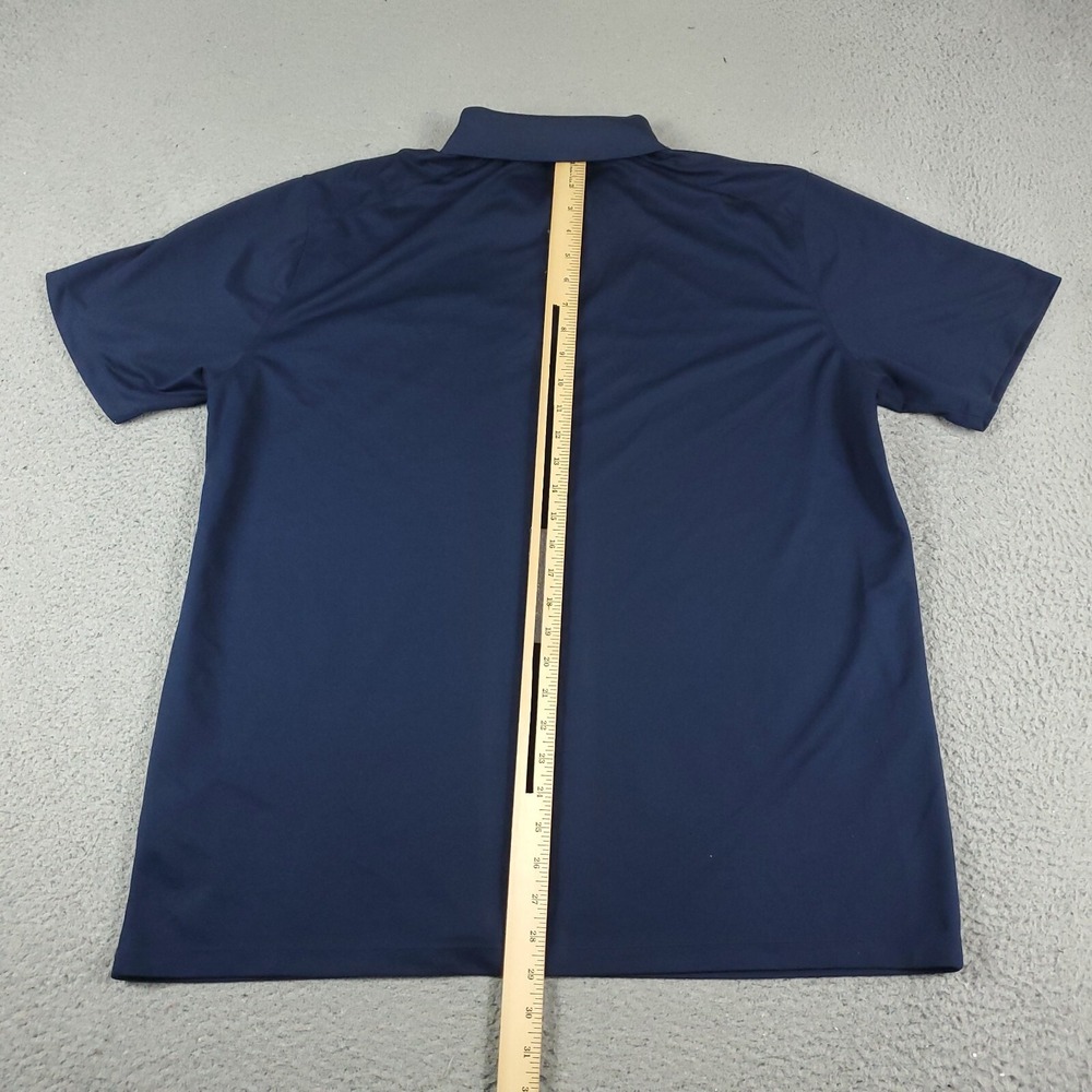 Nike Polo Shirt Mens XL Blue Swoosh Dri Fit Golf Casual Short Sleeve * - Picture 4 of 7